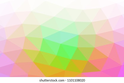 Light Multicolor, Rainbow vector polygon abstract background. Geometric illustration in Origami style with gradient.  The template can be used as a background for cell phones.