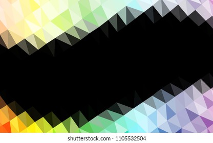 Light Multicolor, Rainbow vector polygon abstract layout. An elegant bright illustration with gradient. A new texture for your design.