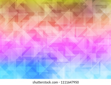 Light Multicolor, Rainbow vector polygon abstract backdrop. Creative illustration in halftone style with gradient. The completely new template can be used for your brand book.