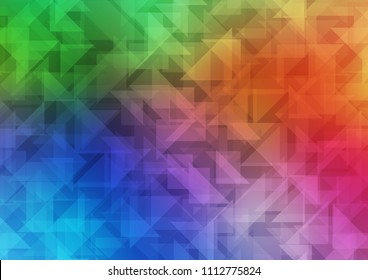 Light Multicolor, Rainbow vector polygon abstract layout. A sample with polygonal shapes. The template can be used as a background for cell phones.