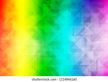 Light Multicolor, Rainbow vector polygon abstract layout. Brand new colored illustration in blurry style with gradient. A new texture for your design.