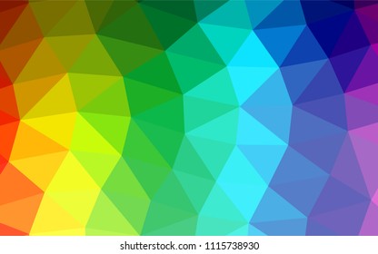 Light Multicolor, Rainbow vector polygon abstract pattern. Creative geometric illustration in Origami style with gradient. Brand new design for your business.