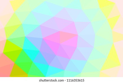 Light Multicolor, Rainbow vector polygon abstract polygon abstract. Glitter abstract illustration with an elegant design. The completely new template can be used for your brand book.