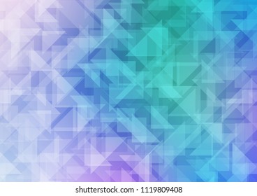 Light Multicolor, Rainbow vector polygon abstract backdrop. An elegant bright illustration with gradient. Triangular pattern for your business design.