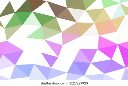 Light Multicolor, Rainbow vector polygon abstract polygon abstract. Creative illustration in halftone style with gradient. A completely new design for your business.