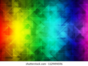 Light Multicolor, Rainbow vector polygon abstract polygon abstract. Creative illustration in halftone style with gradient. A completely new design for your business.