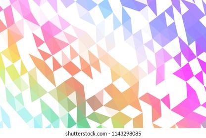 Light Multicolor, Rainbow vector polygon abstract template. Geometric illustration in Origami style with gradient.  A completely new design for your business.