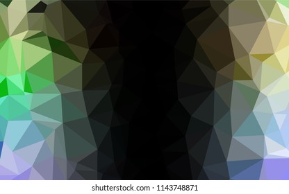 Light Multicolor, Rainbow vector polygon abstract background. A completely new color illustration in a vague style. The polygonal design can be used for your web site.