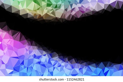 Light Multicolor, Rainbow vector polygon abstract background. Glitter abstract illustration with an elegant design. Brand new design for your business.