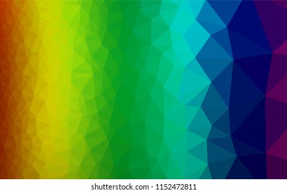 Light Multicolor, Rainbow vector polygon abstract backdrop. A vague abstract illustration with gradient. A new texture for your design.