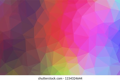 Light Multicolor, Rainbow vector polygon abstract background. Brand new colored illustration in blurry style with gradient. A completely new design for your business.