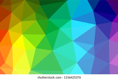 Light Multicolor, Rainbow vector polygon abstract backdrop. Brand new colored illustration in blurry style with gradient. A completely new template for your business design.