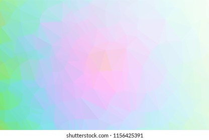 Light Multicolor, Rainbow vector polygon abstract layout. A sample with polygonal shapes. The template can be used as a background for cell phones.