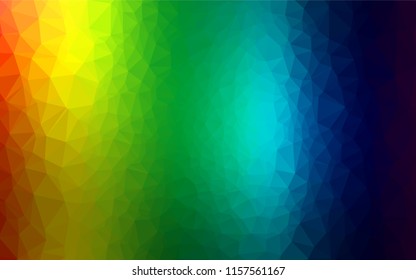 Light Multicolor, Rainbow vector polygon abstract background. Brand new colored illustration in blurry style with gradient. The completely new template can be used for your brand book.