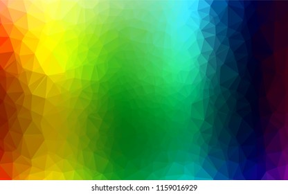 Light Multicolor, Rainbow vector polygon abstract backdrop. A completely new color illustration in a vague style. The elegant pattern can be used as part of a brand book.