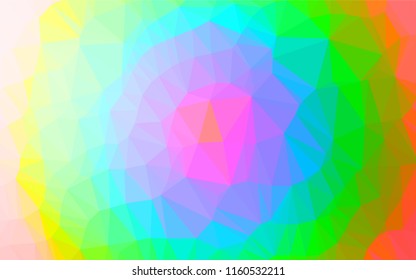 Light Multicolor, Rainbow vector polygon abstract background. Creative geometric illustration in Origami style with gradient. Brand new design for your business.