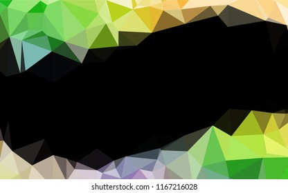 Light Multicolor, Rainbow vector polygon abstract backdrop. Geometric illustration in Origami style with gradient.  The elegant pattern can be used as part of a brand book.