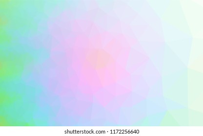 Light Multicolor, Rainbow vector polygon abstract backdrop. An elegant bright illustration with gradient. Brand new style for your business design.