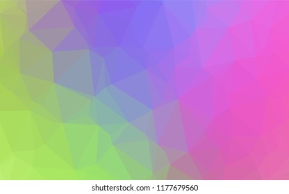 Light Multicolor, Rainbow vector polygon abstract layout. A completely new color illustration in a vague style. Brand new style for your business design.