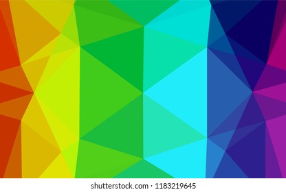Light Multicolor, Rainbow vector polygon abstract background. Brand new colored illustration in blurry style with gradient. A completely new design for your business.