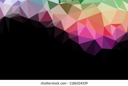 Light Multicolor, Rainbow vector polygon abstract background. Glitter abstract illustration with an elegant design. The completely new template can be used for your brand book.