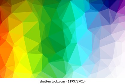 Light Multicolor, Rainbow vector polygon abstract layout. A completely new color illustration in a vague style. A new texture for your design.
