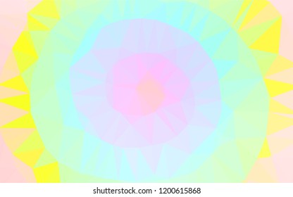 Light Multicolor, Rainbow vector polygon abstract background. Geometric illustration in Origami style with gradient.  Brand new design for your business.