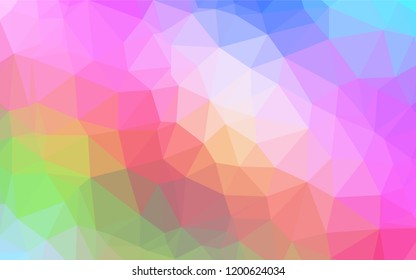 Light Multicolor, Rainbow vector polygon abstract backdrop. Shining colored illustration in a Brand new style. The elegant pattern can be used as part of a brand book.
