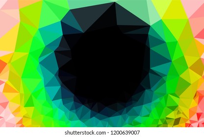 Light Multicolor, Rainbow vector polygon abstract layout. A vague abstract illustration with gradient. The completely new template can be used for your brand book.