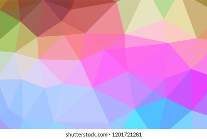 Light Multicolor, Rainbow vector polygon abstract layout. Colorful abstract illustration with gradient. The completely new template can be used for your brand book.