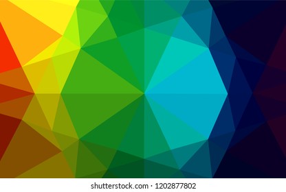 Light Multicolor, Rainbow vector polygon abstract background. Modern geometrical abstract illustration with gradient. The polygonal design can be used for your web site.