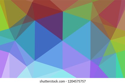 Light Multicolor, Rainbow vector polygon abstract layout. Colorful illustration in abstract style with gradient. Brand new design for your business.