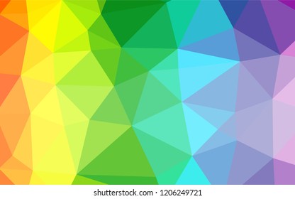 Light Multicolor, Rainbow vector polygon abstract layout. Brand new colored illustration in blurry style with gradient. A completely new template for your business design.