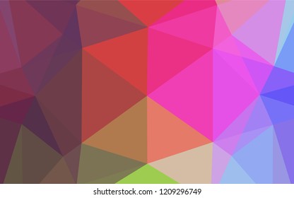 Light Multicolor, Rainbow vector polygon abstract layout. Colorful illustration in abstract style with gradient. The completely new template can be used for your brand book.