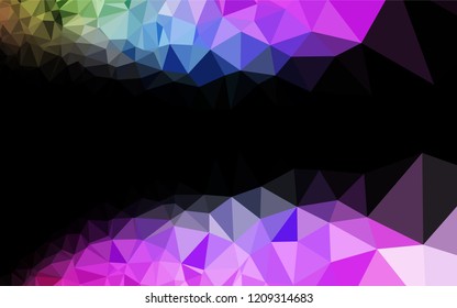 Light Multicolor, Rainbow vector polygon abstract background. Colorful illustration in abstract style with gradient. The template can be used as a background for cell phones.