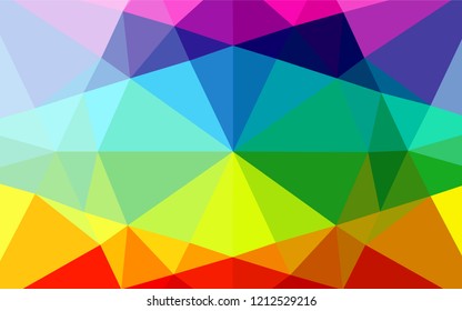 Light Multicolor, Rainbow vector polygon abstract backdrop. A completely new color illustration in a vague style. A completely new template for your business design.