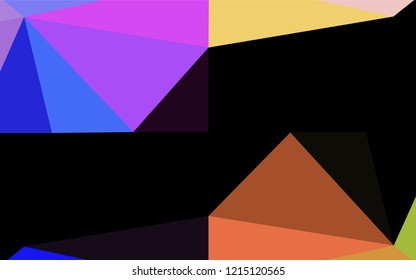 Light Multicolor, Rainbow vector polygon abstract backdrop. Glitter abstract illustration with an elegant design. Brand new design for your business.