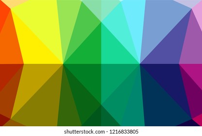 Light Multicolor, Rainbow vector polygon abstract background. Creative geometric illustration in Origami style with gradient. Brand new style for your business design.