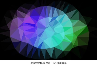 Light Multicolor, Rainbow vector polygon abstract layout. Glitter abstract illustration with an elegant design. Brand new style for your business design.
