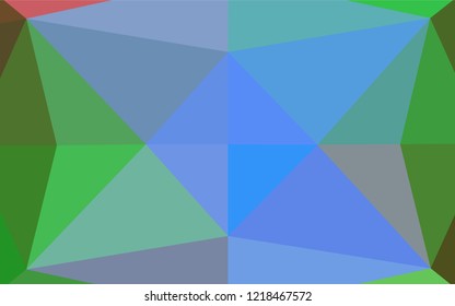 Light Multicolor, Rainbow vector polygon abstract layout. Creative illustration in halftone style with gradient. The template can be used as a background for cell phones.