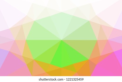 Light Multicolor, Rainbow vector polygon abstract layout. A vague abstract illustration with gradient. The elegant pattern can be used as part of a brand book.