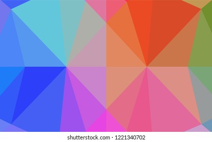 Light Multicolor, Rainbow vector polygon abstract background. Shining colored illustration in a Brand new style. The template can be used as a background for cell phones.