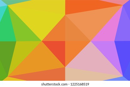 Light Multicolor, Rainbow vector polygon abstract backdrop. A vague abstract illustration with gradient. The textured pattern can be used for background.