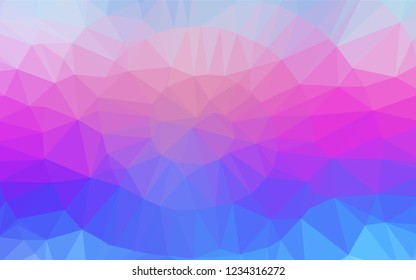 Light Multicolor, Rainbow vector polygon abstract backdrop. A sample with polygonal shapes. A completely new template for your business design.