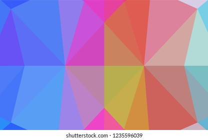 Light Multicolor, Rainbow vector polygon abstract layout. Brand new colored illustration in blurry style with gradient. A completely new template for your business design.