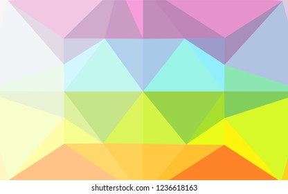 Light Multicolor, Rainbow vector polygon abstract background. Creative geometric illustration in Origami style with gradient. A new texture for your design.