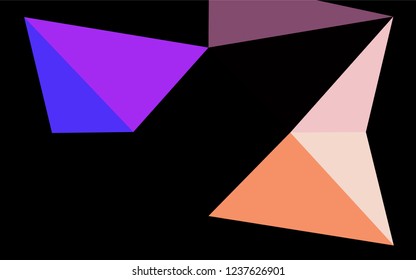 Light Multicolor, Rainbow vector polygon abstract layout. Colorful abstract illustration with gradient. The best triangular design for your business.