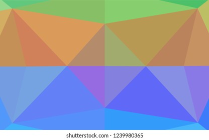 Light Multicolor, Rainbow vector polygon abstract backdrop. A sample with polygonal shapes. The completely new template can be used for your brand book.
