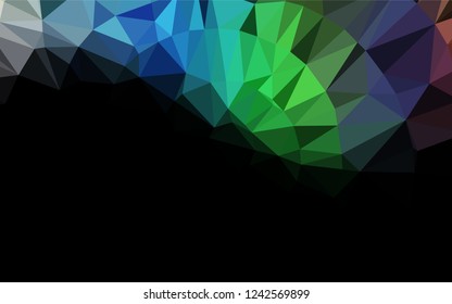 Light Multicolor, Rainbow vector polygon abstract background. Shining colored illustration in a Brand new style. A completely new design for your business.