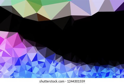 Light Multicolor, Rainbow vector polygon abstract layout. A completely new color illustration in a vague style. The textured pattern can be used for background.